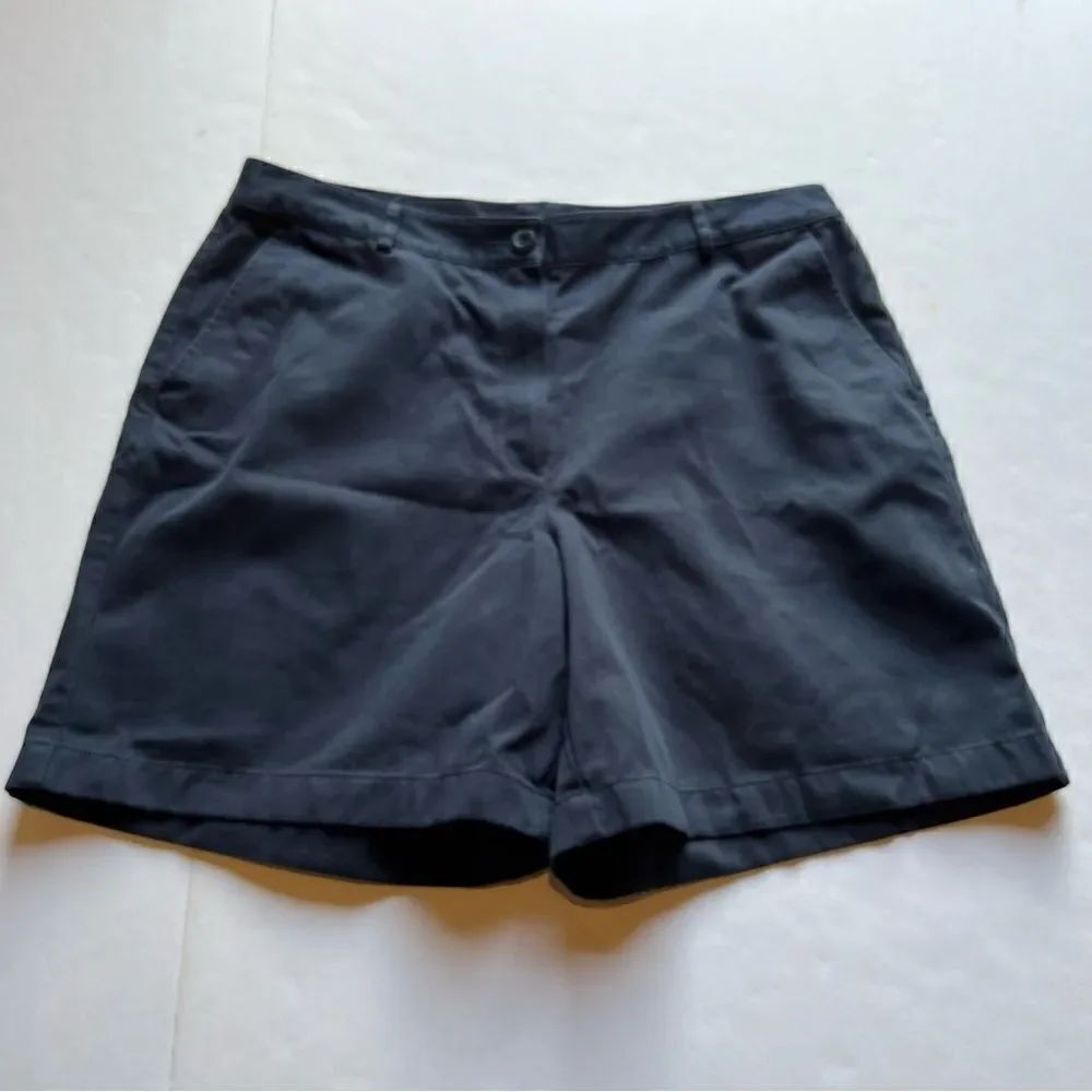 L.L. Bean Women's Shorts Navy Blue Size 16 High Rise